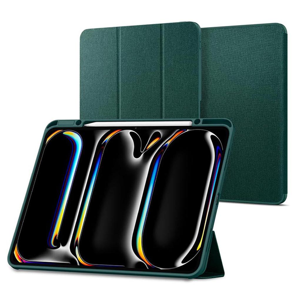 SPIGEN iPad Pro 13-inch M5 M4 (2025/2024) Case, Genuine Urban Fit Fabric Skin Slim Cover for Apple - Midnight Green