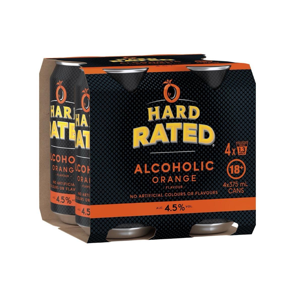 Hard Rated Orange 4PK Cans