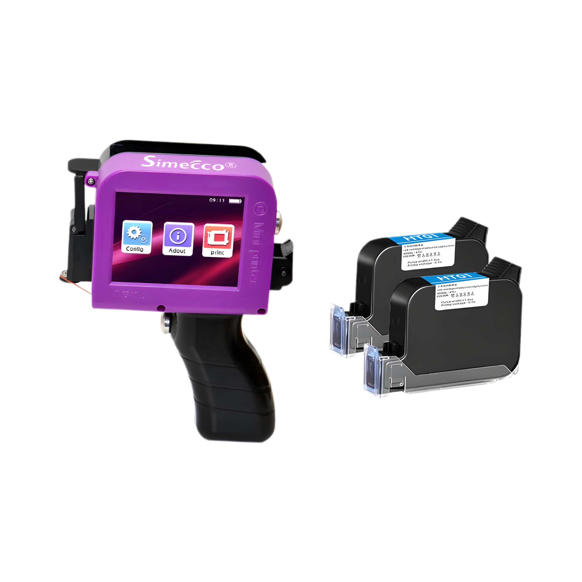 Smart Portable Inkjet Printer with Two Ink Cartridges