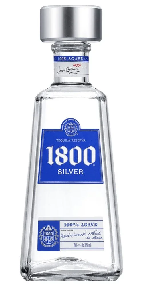 1800 Silver Tequila Bottle