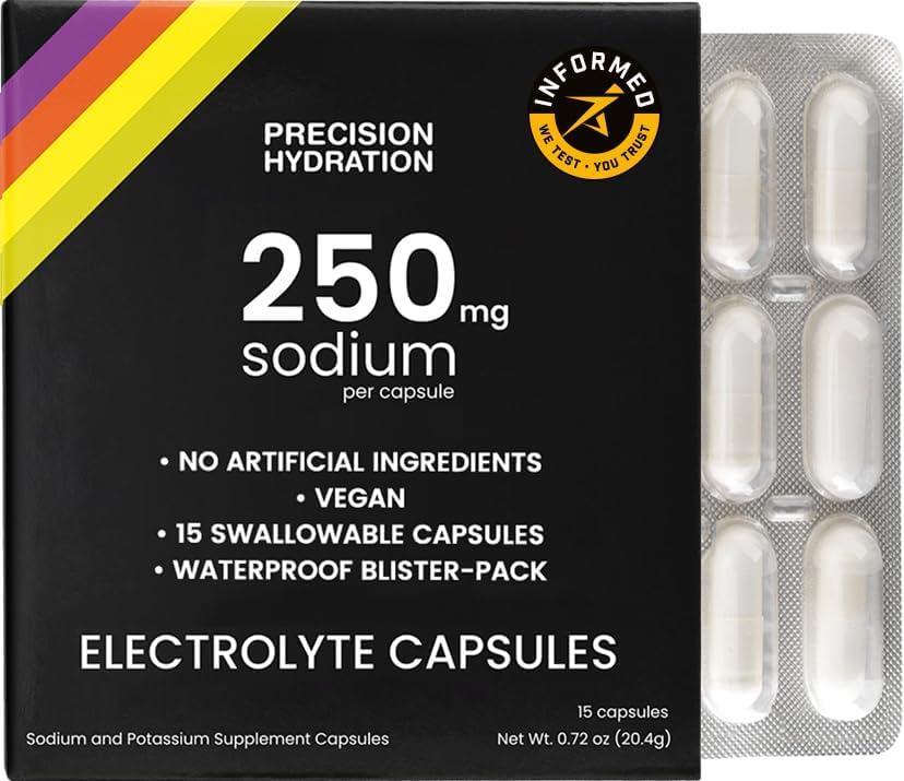 Precision Hydration Electrolyte Supplement Sodium and Potassium Capsules Banned Substance Tested