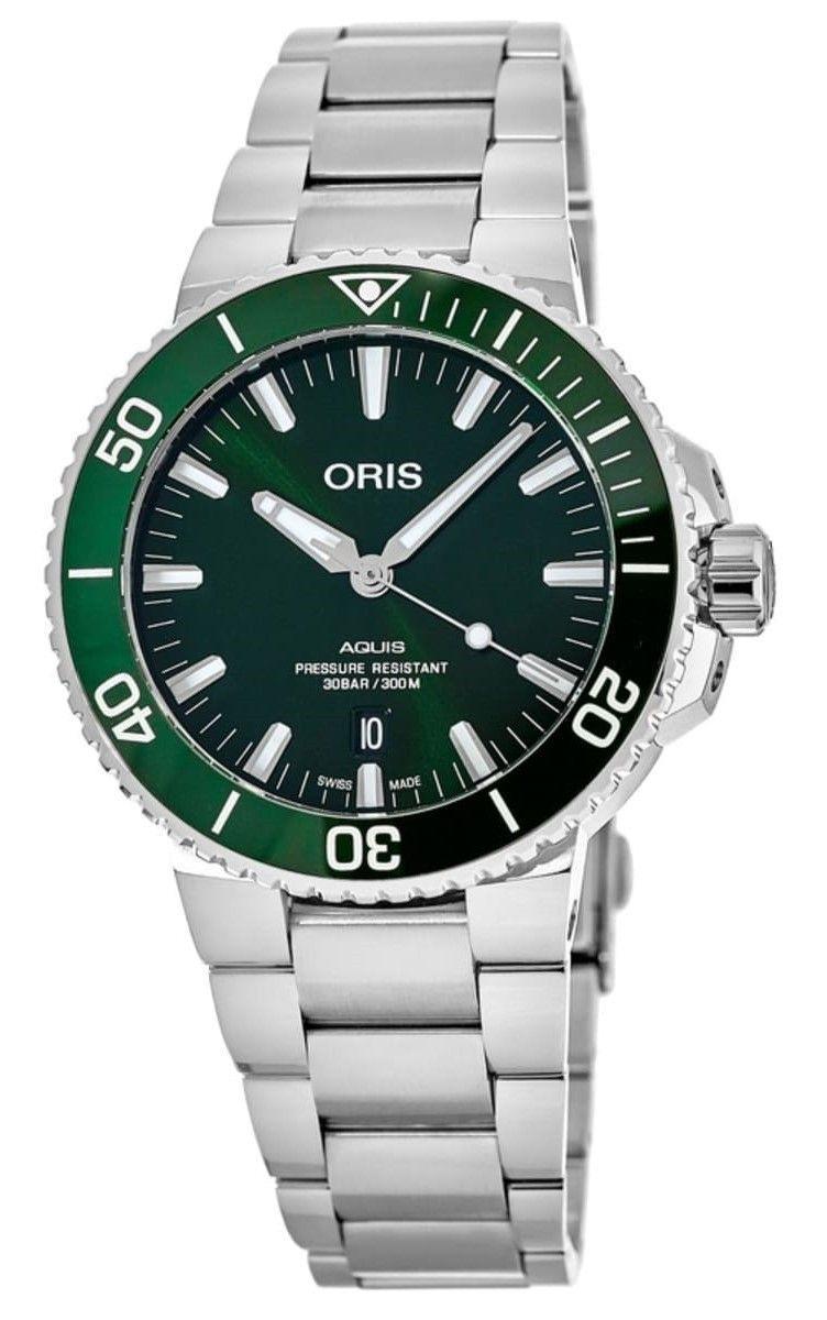 Oris Aquis Date Automatic Diver's 01-733-7730-4157-07-8-24-05PEB 300M Men's Watch