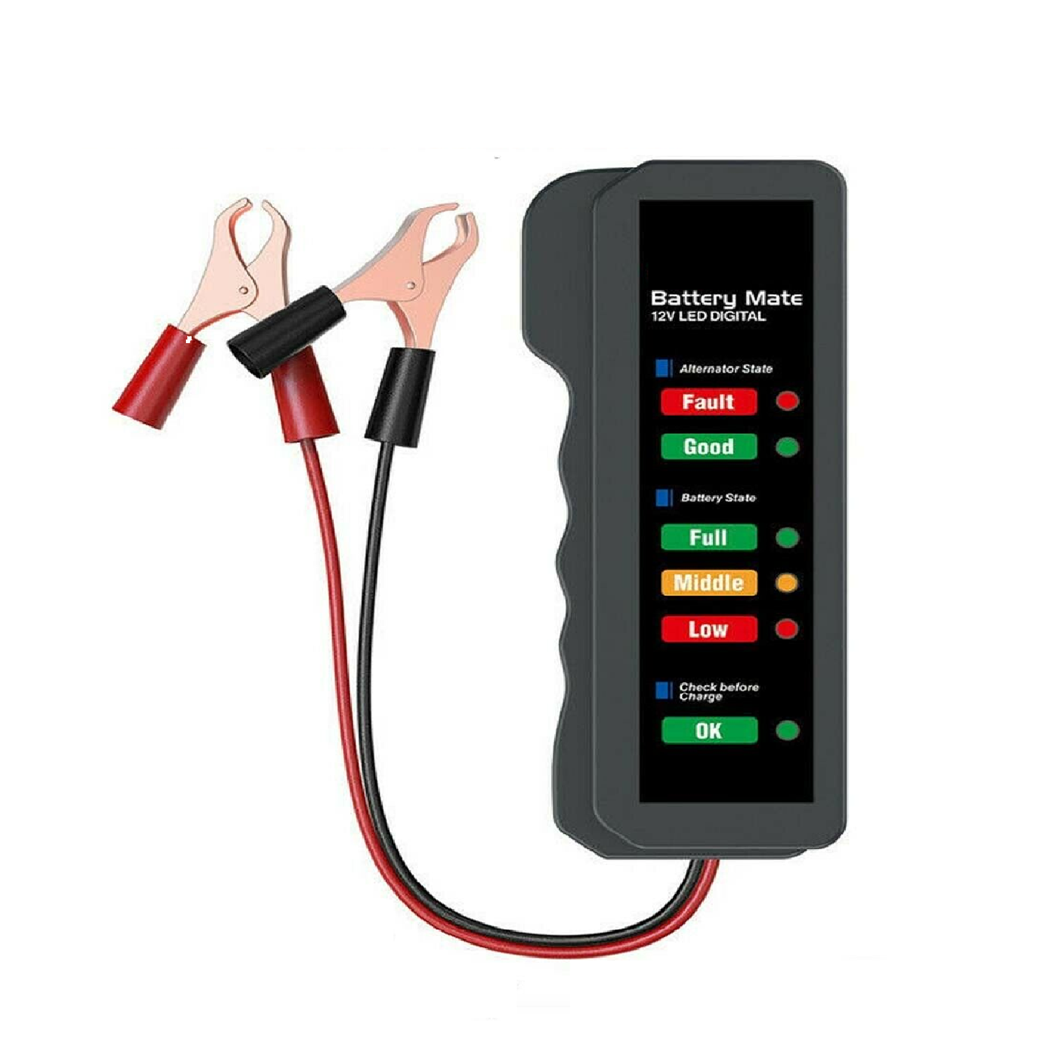 Digital Car Battery Tester Tool - 12V