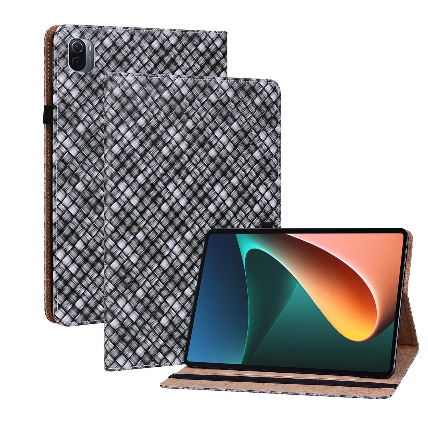 For Xiaomi Pad 5 / 5 Pro Color Weave Smart Leather Tablet Case