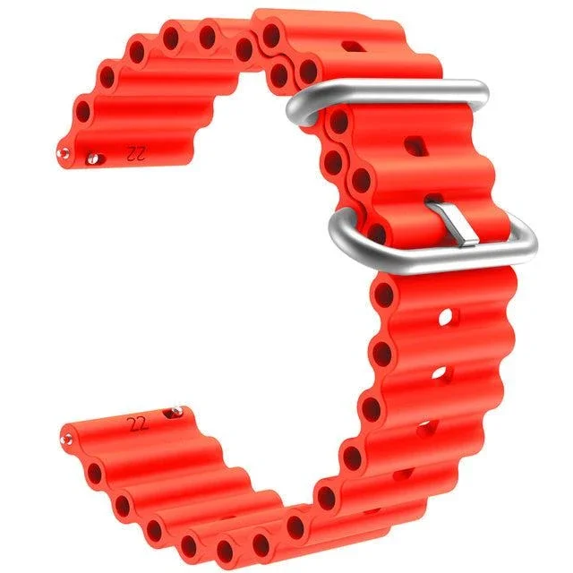 Samsung Galaxy Watch FE compatible Silicone Ocean Bands Watch Straps