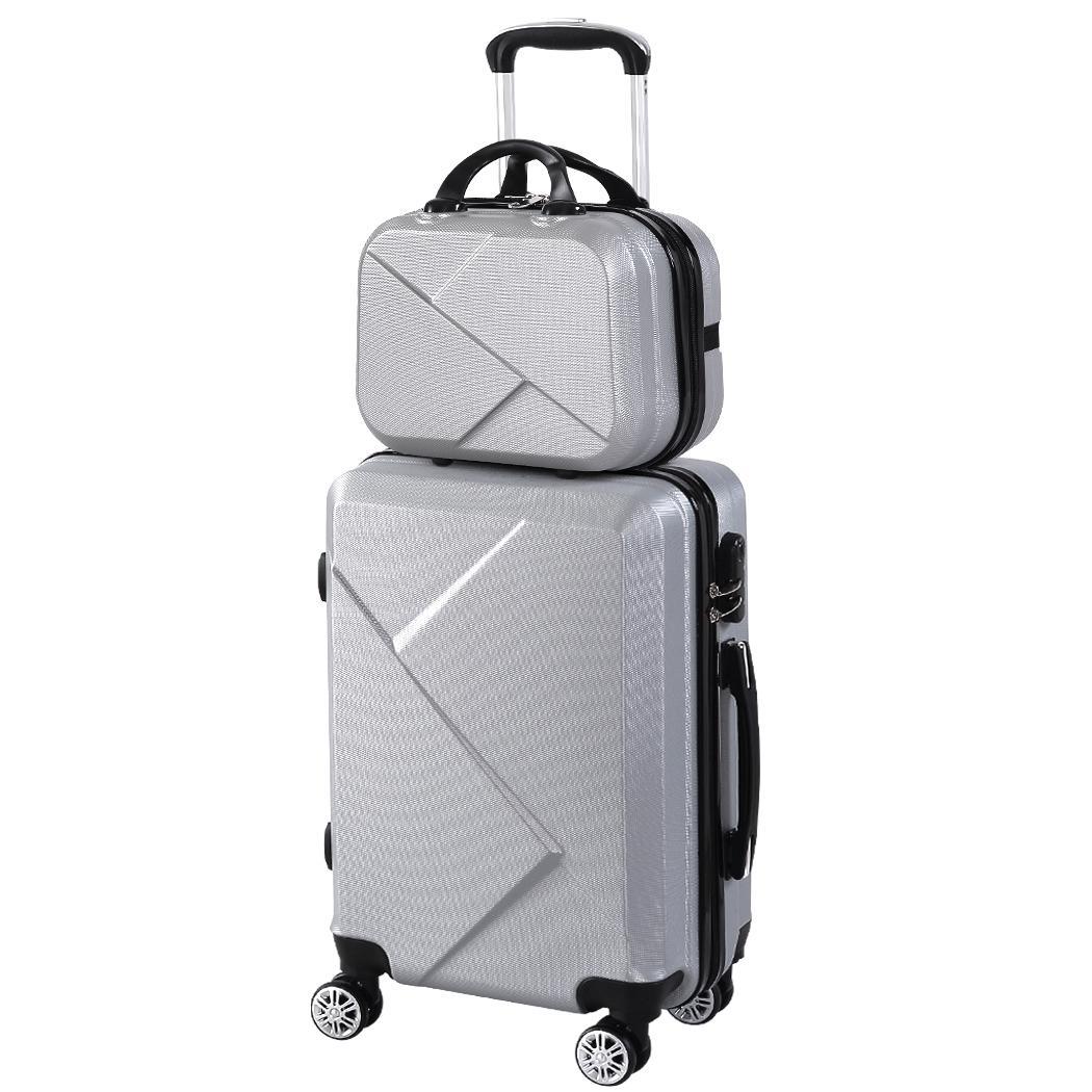 2x Slimbridge Travel Luggage Set Silver