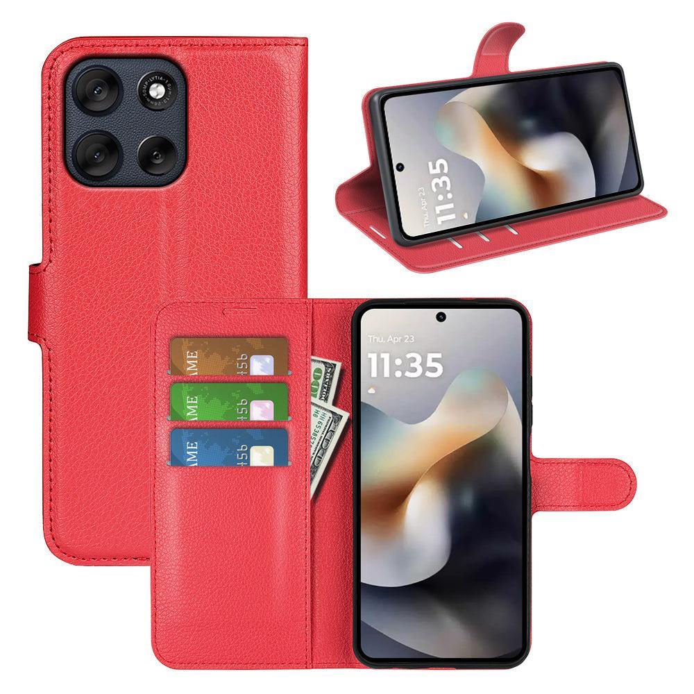 Moto G56 5G PU Wallet Case [Red]