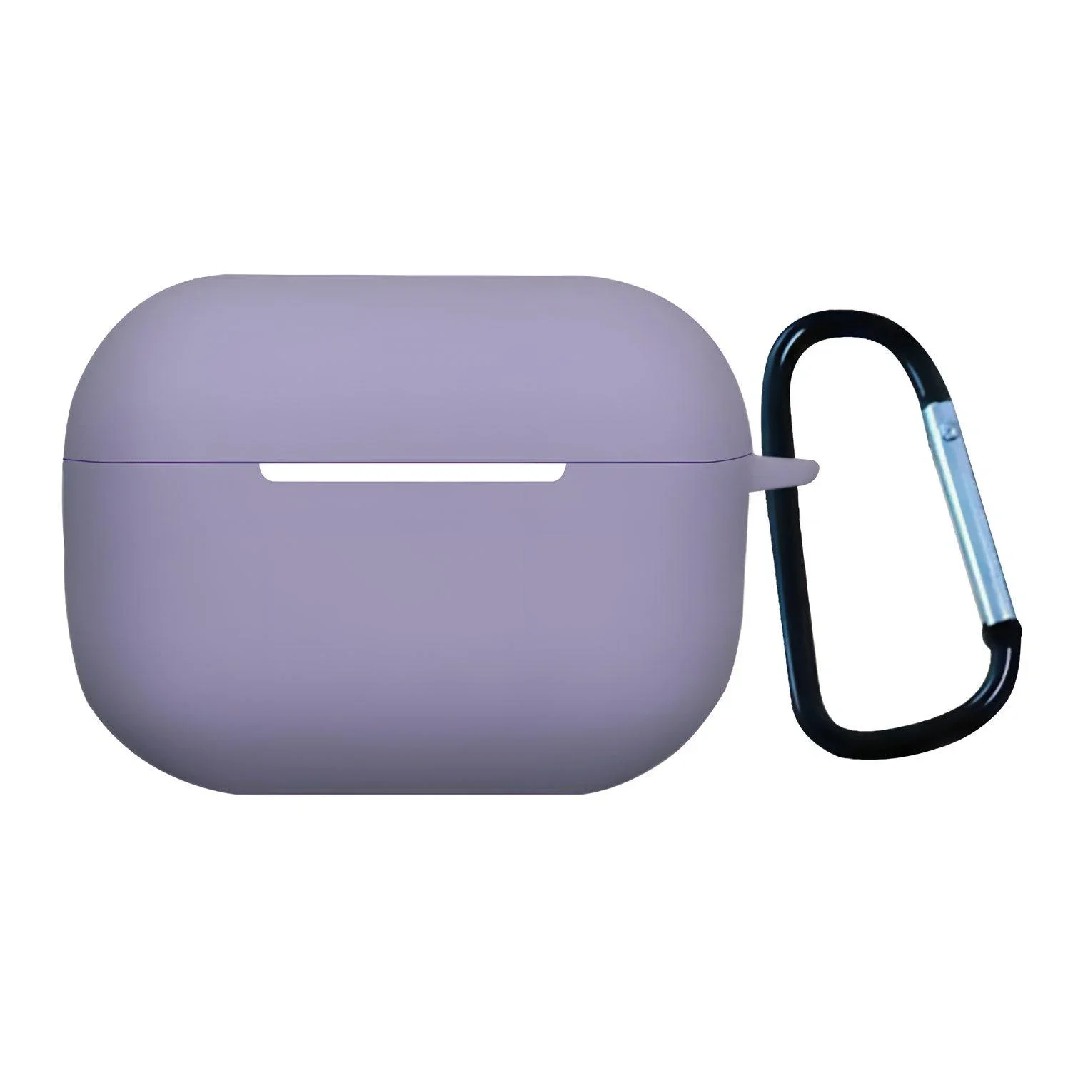 For AirPods Pro 2nd Gen Case, Protective Silicone Cover, Snap Hook, Lavender Purple