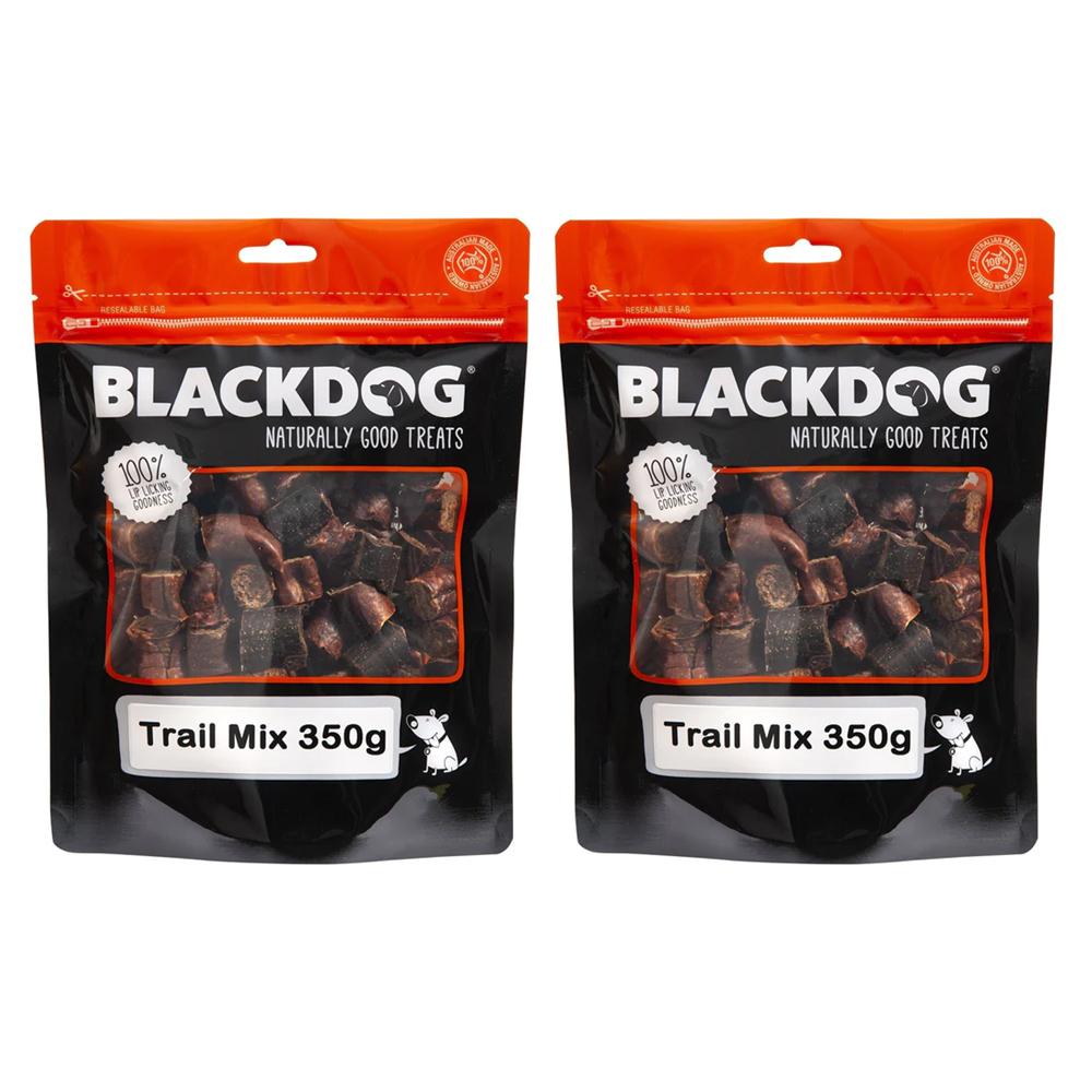 2x Blackdog Trail Mix Bag Beef/Chicken/Kangaroo Low-Salt 350g Dog/Pet Treat