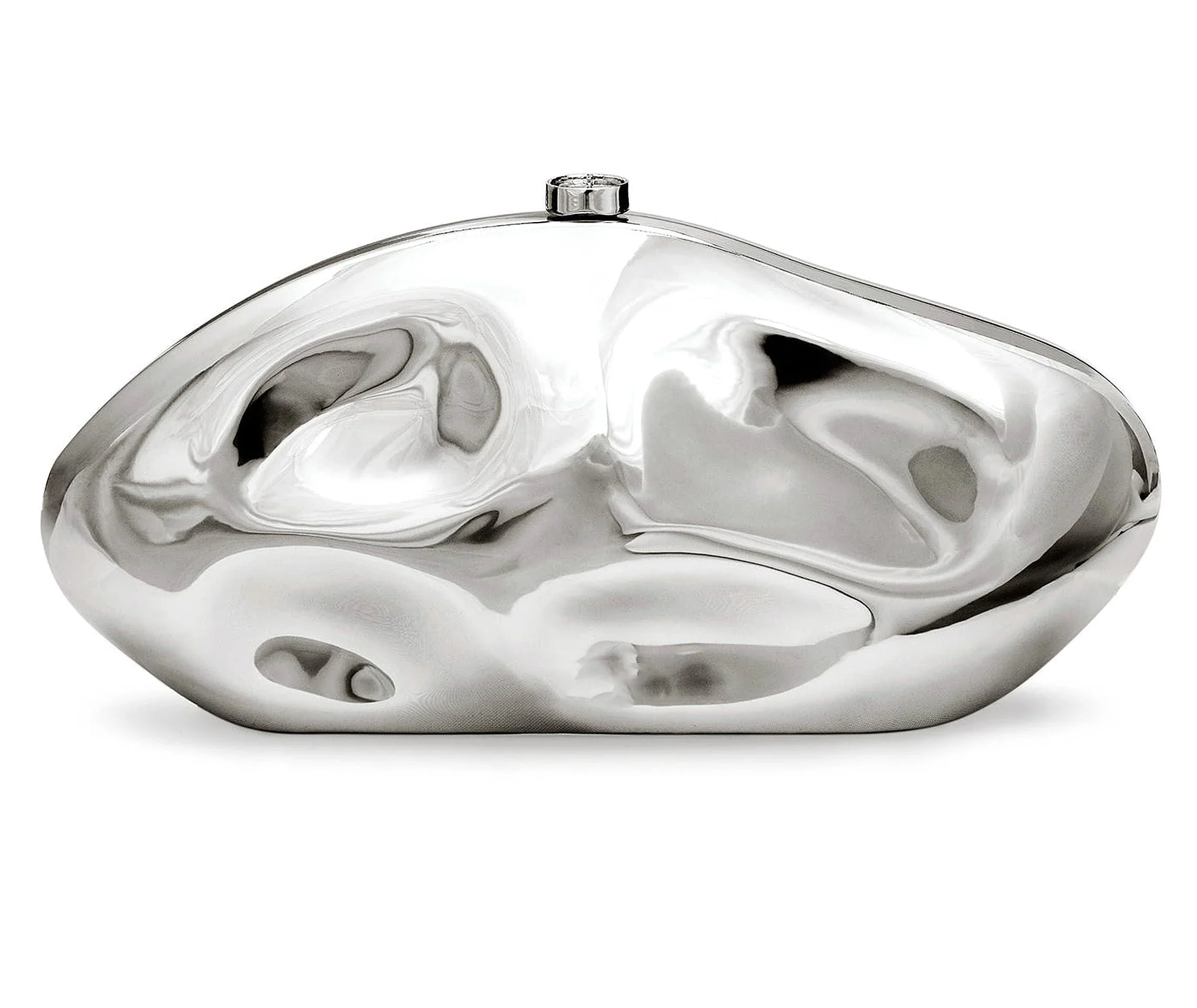 Acrylic Women's Handbag – Irregular Shell Design for Weddings & Paes (Silver)