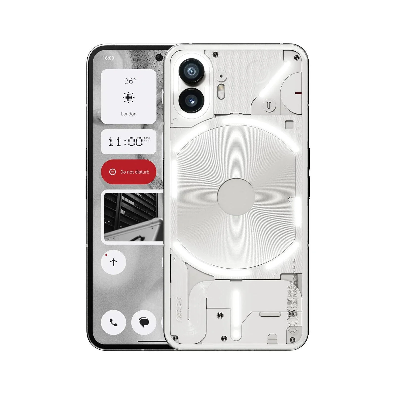 Nothing Phone (2) 5G Smartphone (512GB, White) - As New Refurbished