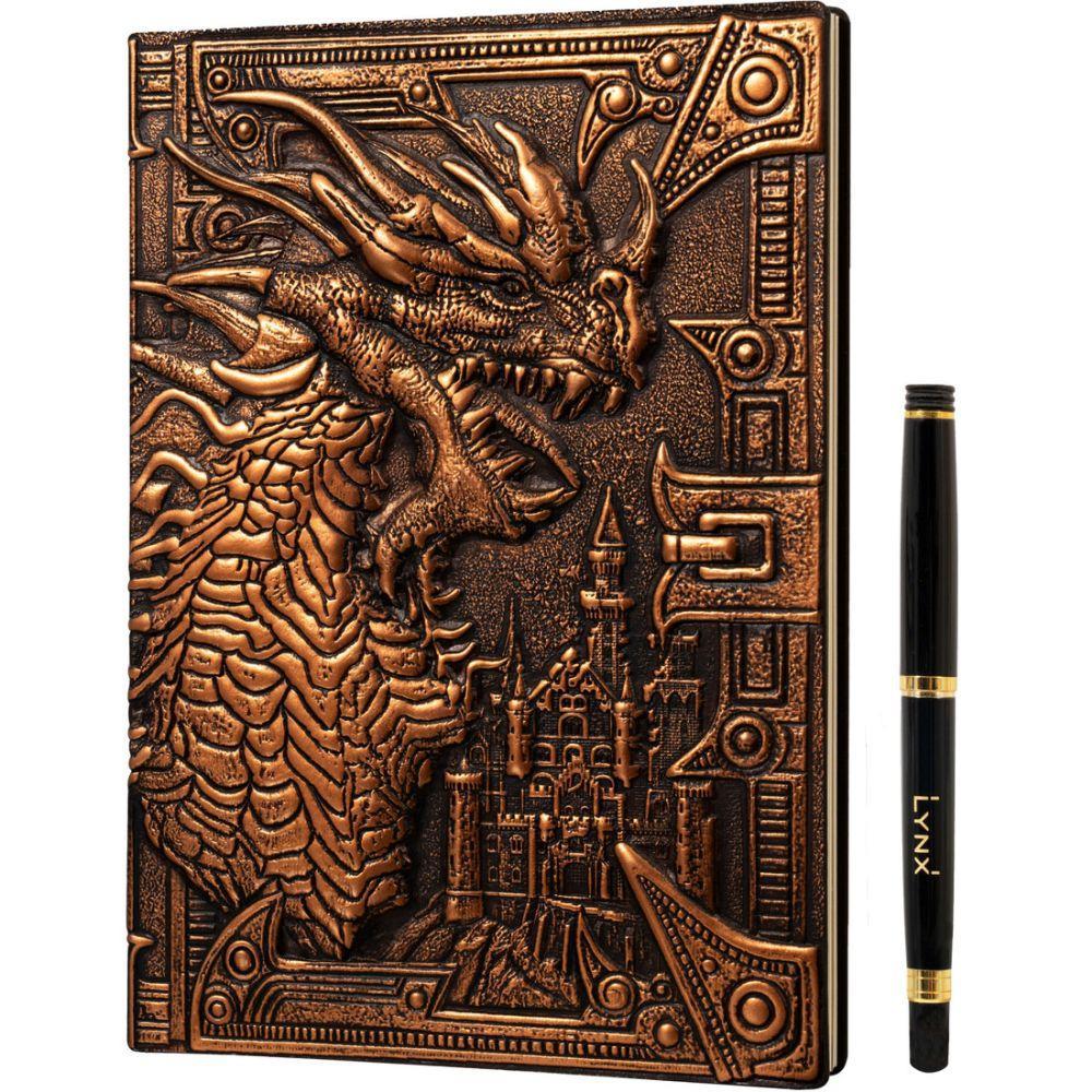 3D Faux-Leather Notebook - Journal - Bronze Dragon