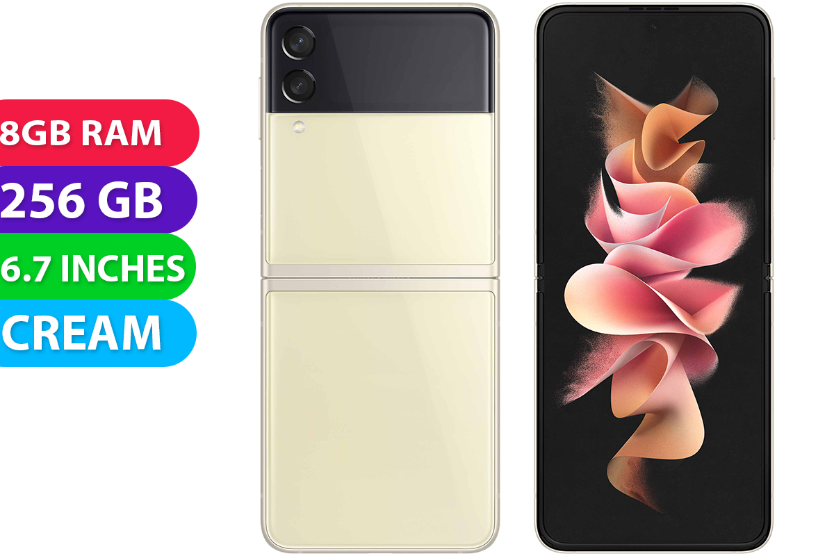 Samsung Galaxy Z Flip 3 5G (256GB, Cream) Australian Stock - Excellent - Refurbished