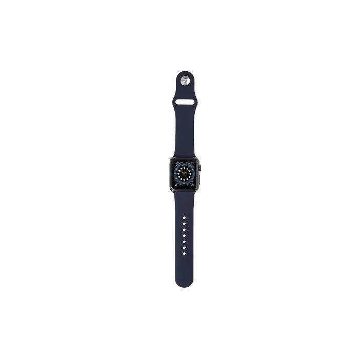 3sixT Silicone Band Replacement Strap For Apple Watch 3 4 5 SE 6 42 44mm N Blue