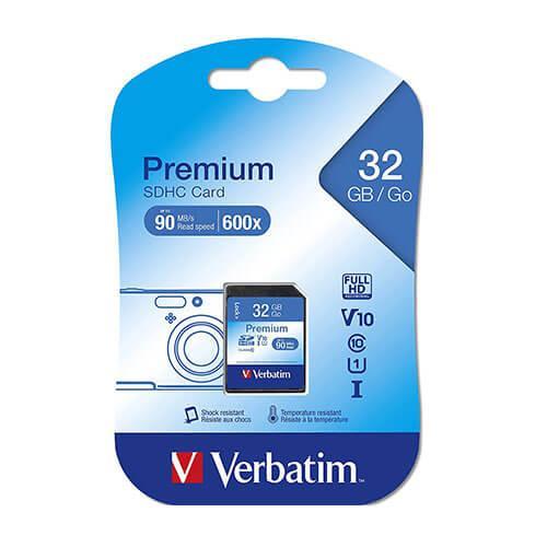 Verbatim Class 10 SDHC Memory Card - 32GB