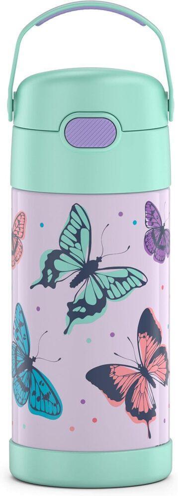 Thermos FUNtainer Vaccuum Insulated Drink Bottle Butterfly Frenzy 355ml
