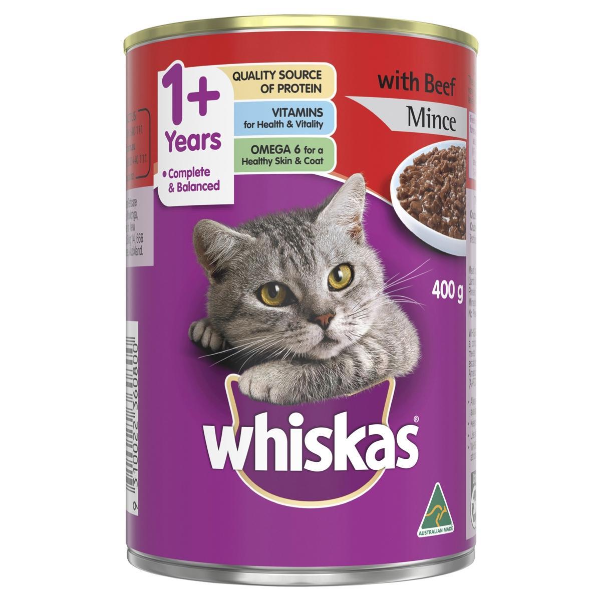Whiskas Minced Beef 400g x 1