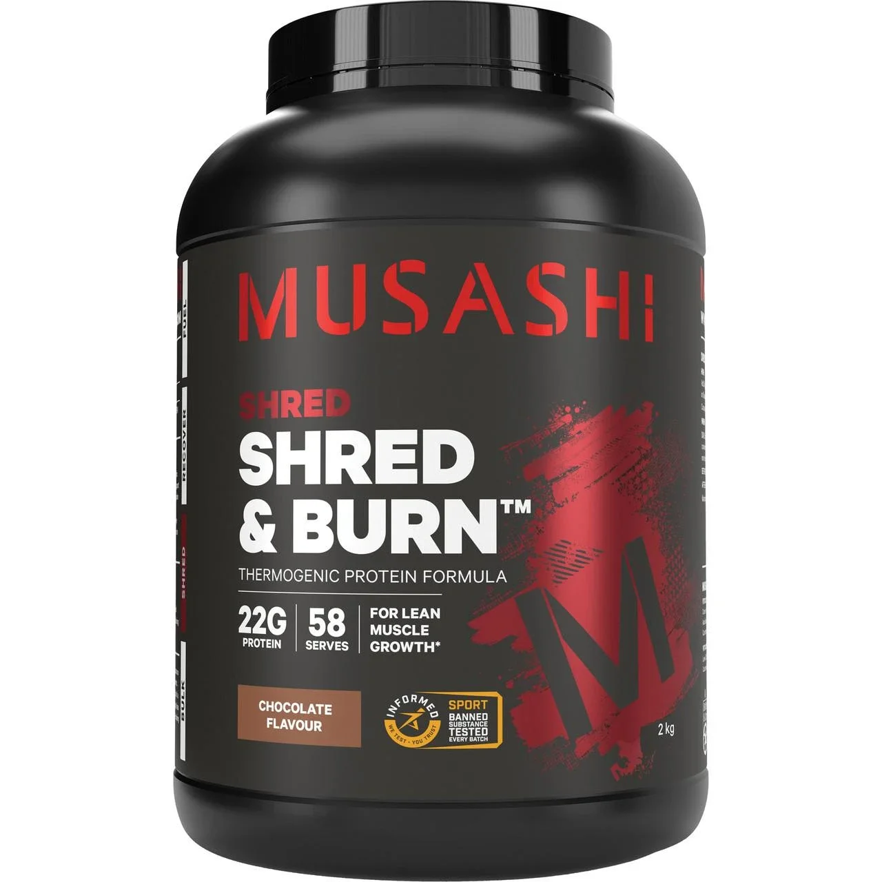 Musashi Shred & Burn Protein Powder Chocolate Milkshake 2kg