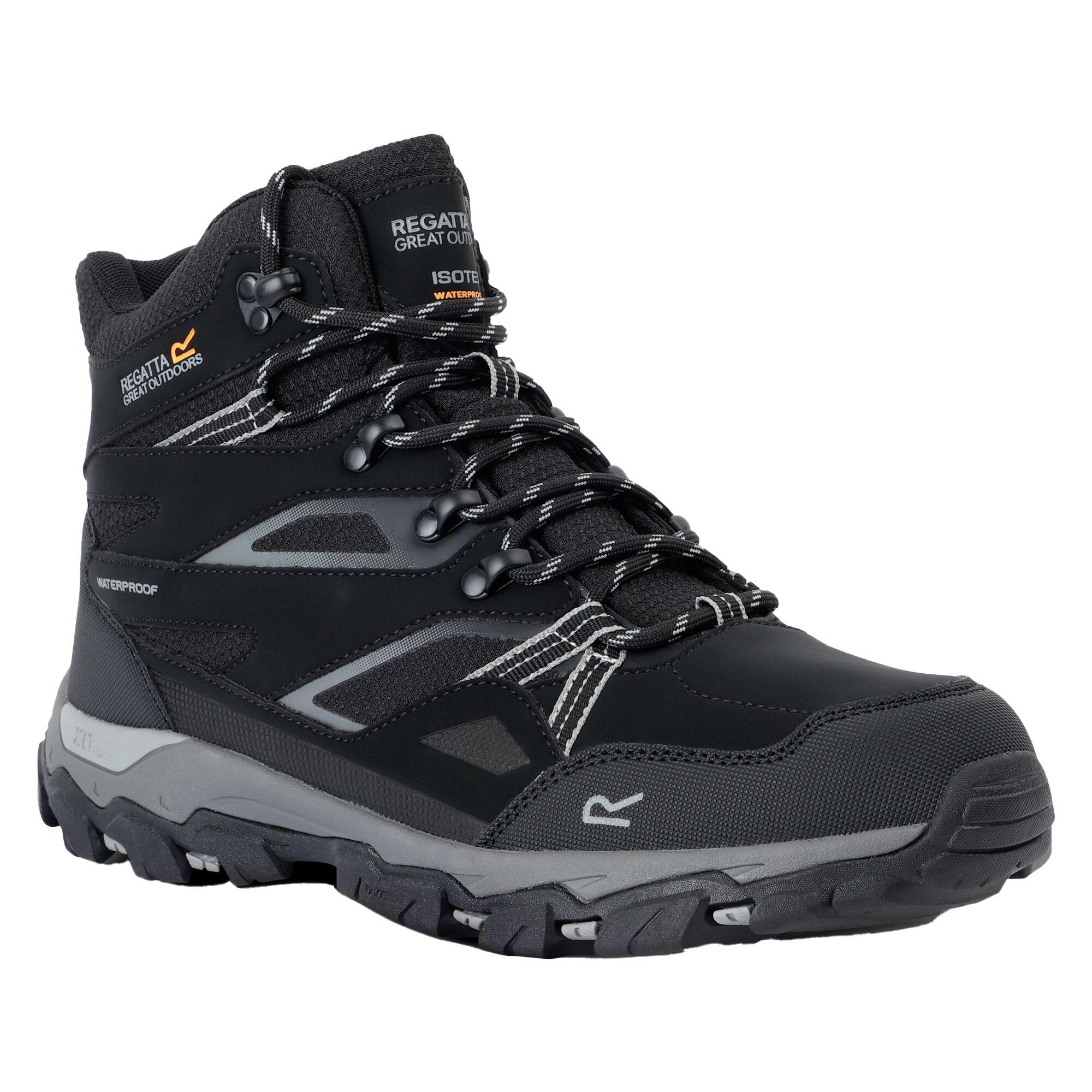 Regatta Mens Holcombe III Walking Boots (Black/Granite) (12 UK)