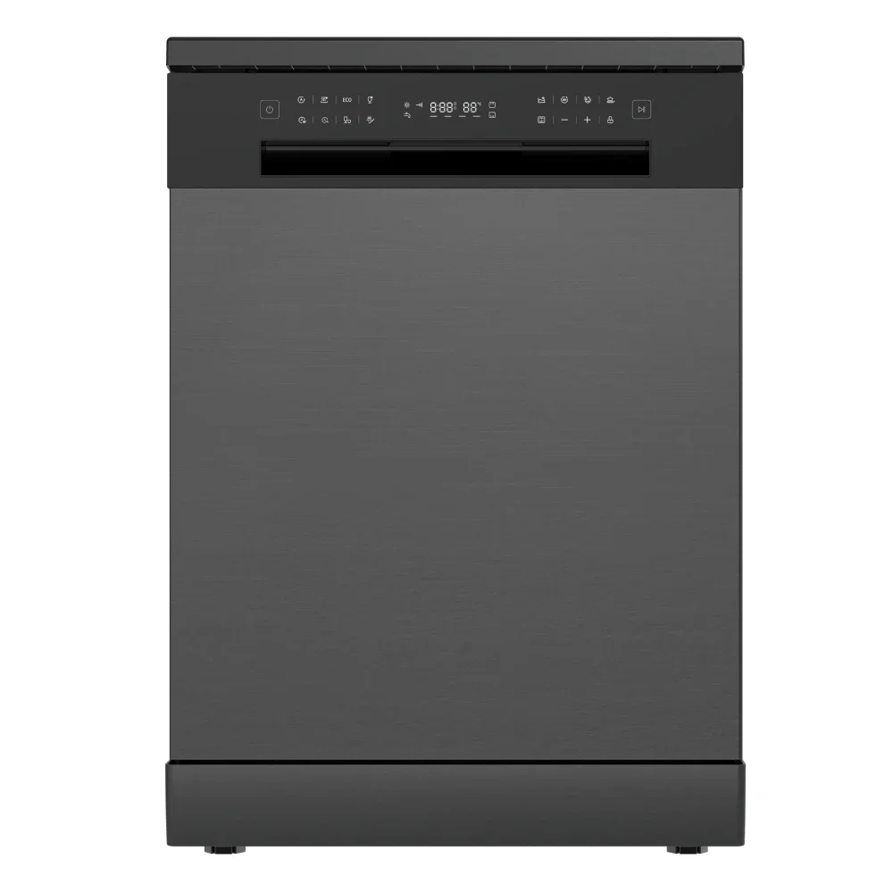 Kogan 60cm Freestanding Dishwasher (15 Place, Black Stainless Steel)