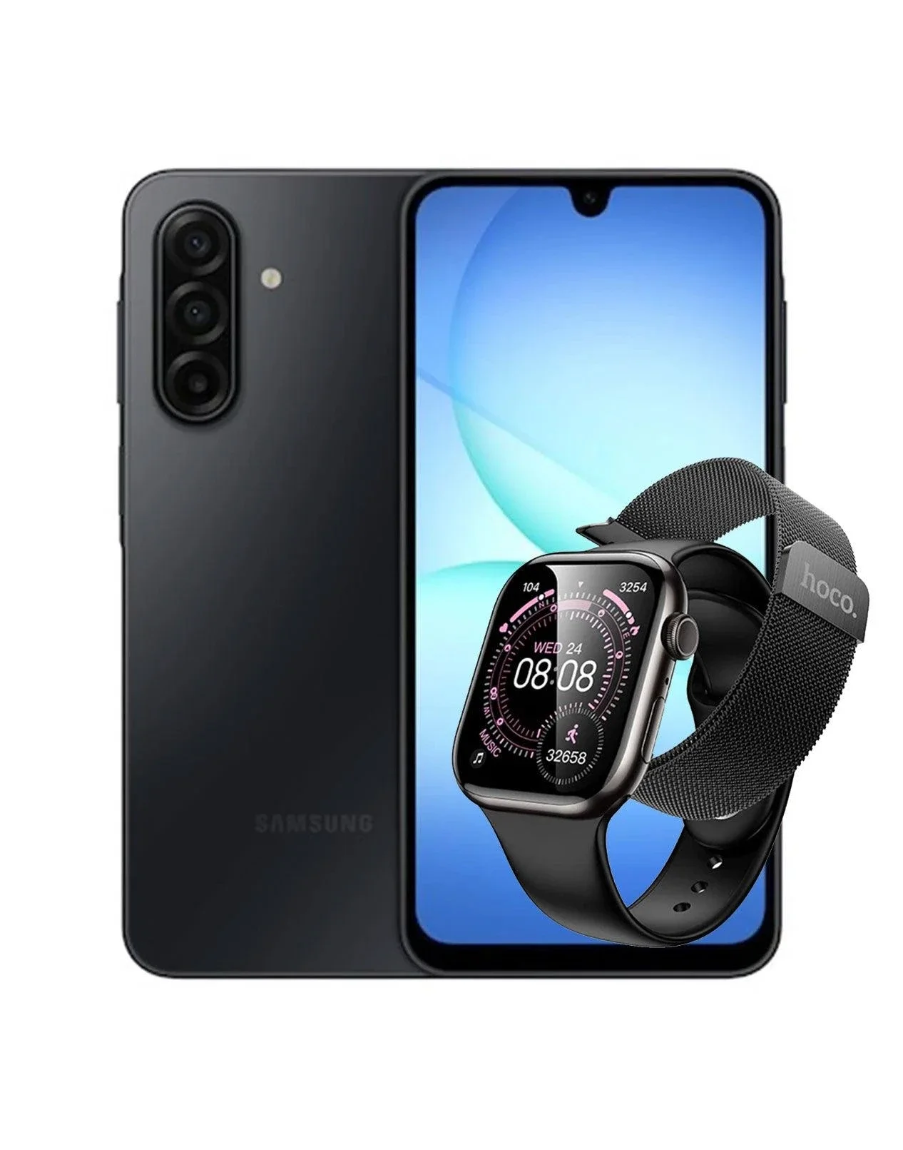 Samsung Galaxy A17 4GB 128GB 5G - Black (Brand New) + Smart Watch (Y42) 2 Straps (Bundle Deal)