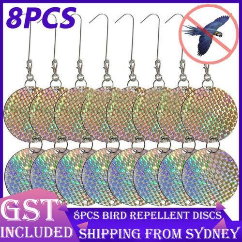 8Pcs Reflective Bird Deterrent Repellent Discs Keep Birds Pigeon Woodpecker Away