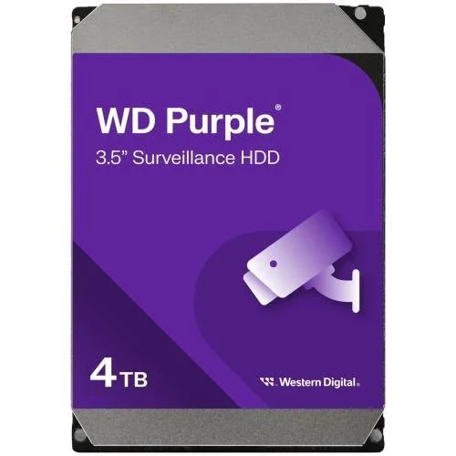 WD Surveillance Purple 4TB 3.5" Internal HDD SATA3 - 128MB Cache - 24x7 always