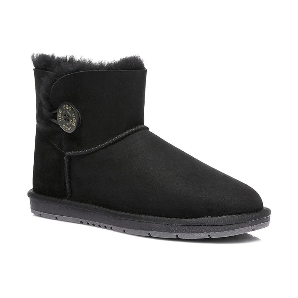 Australian Shepherd UGG Boots Australia Premium Double Face Sheepskin Mini Button,Water Resistant #15702
