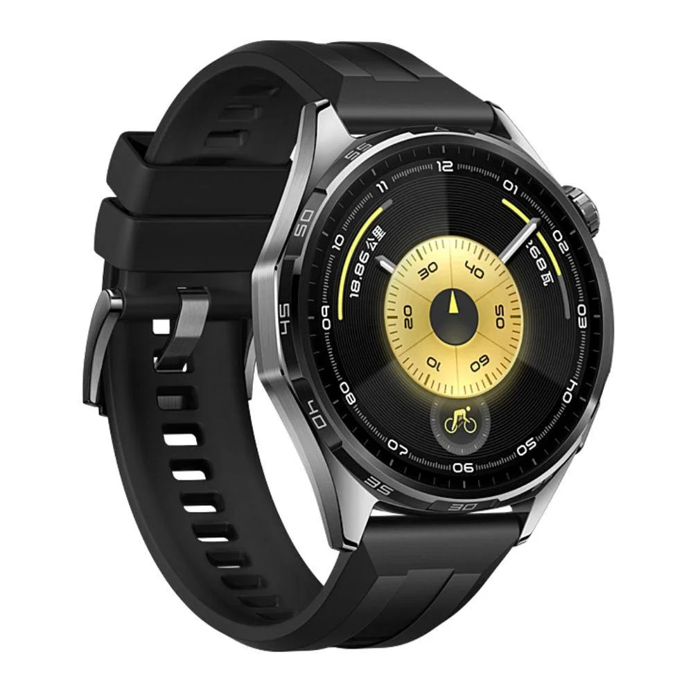 Huawei Watch GT 6 46mm Smart Watch - Black fluoroelastomer strap