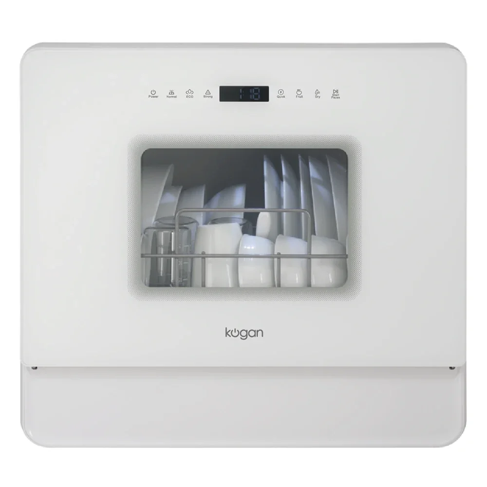 Kogan Portable Benchtop Dishwasher (4 Place, White)