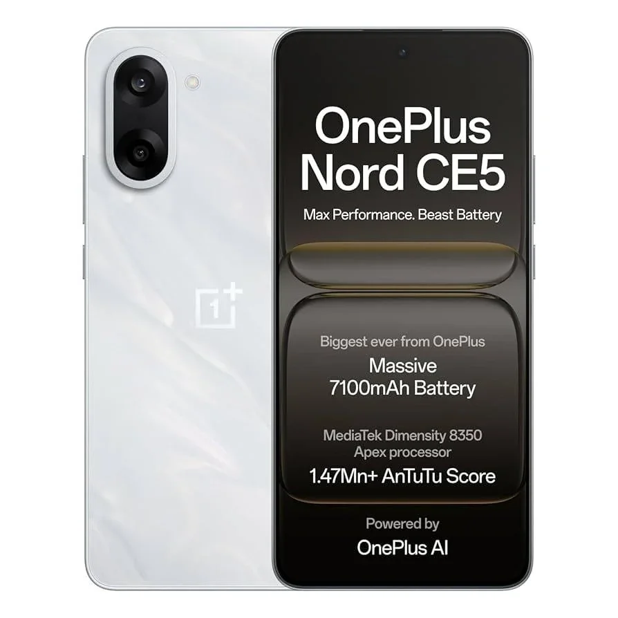 OnePlus Nord CE5 5G 256GB (8GB RAM) Marble Mist Dual SIM
