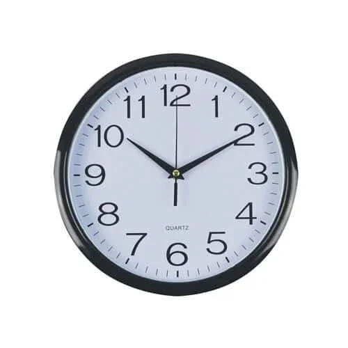 Italplast Wall Clock 43cm - Black Frame
