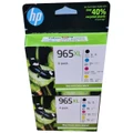 HP 965XL 6ZD23AA BK-C-Y-M Genuine Ink Cartridges VP X 2