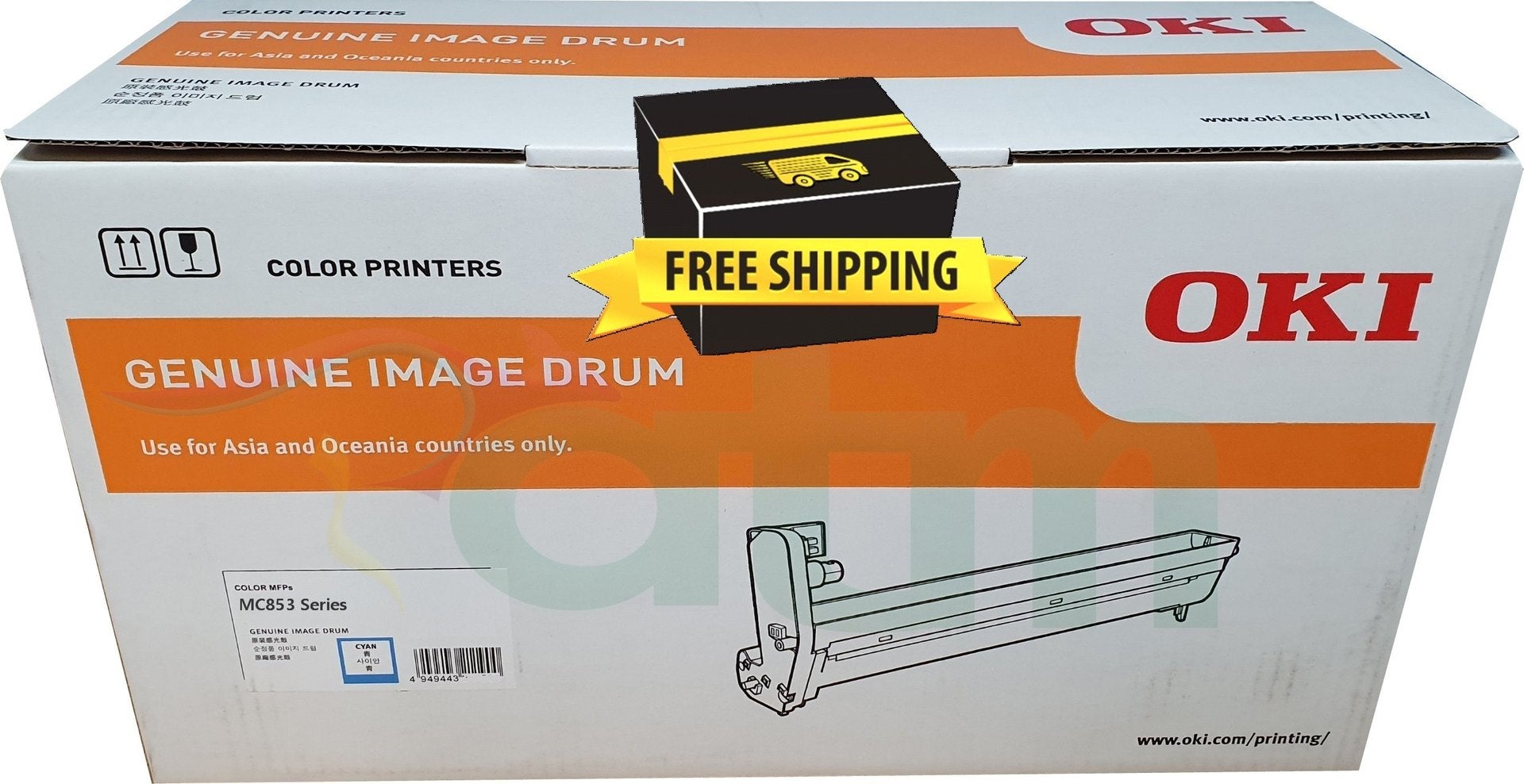 Oki MC853dn MC873dn 44844483 Genuine Cyan Drum Unit