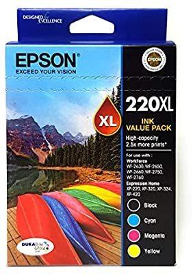 Epson 220XL C13T294692 Genuine Ink Cartridges Value Pack