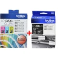 Brother LC139XL LC135XL Genuine 4 Pack Ink Cartridges